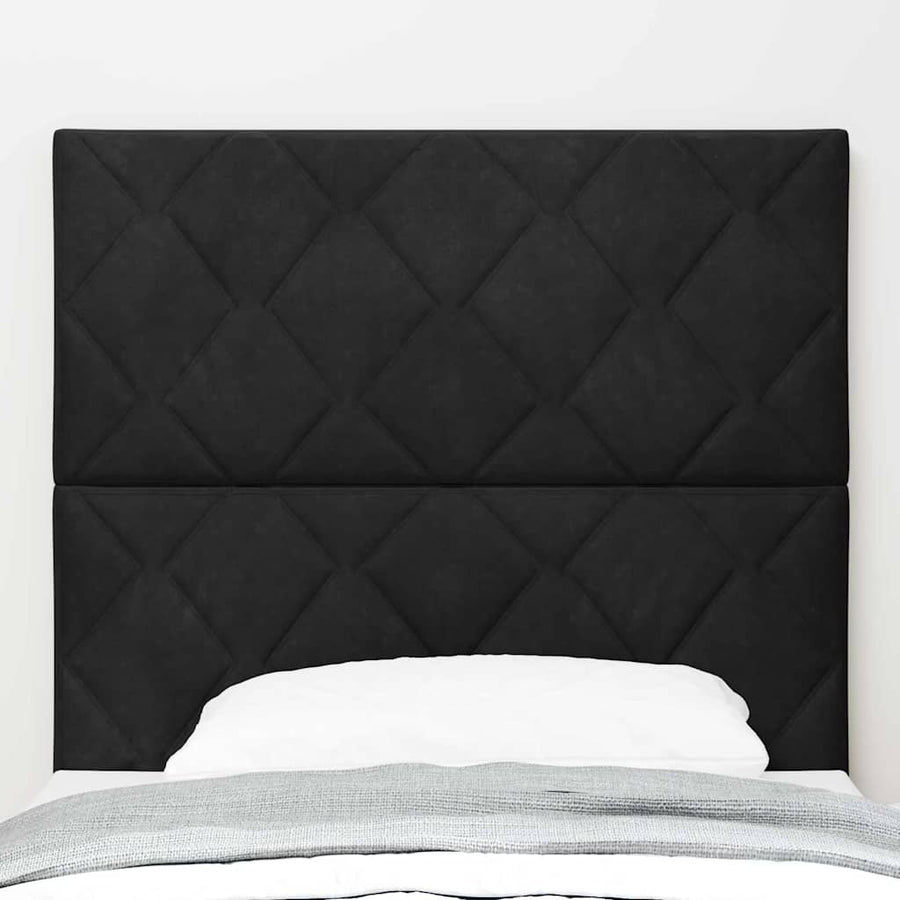 LED Hoofdbord Zwart 90 cm Fluweel