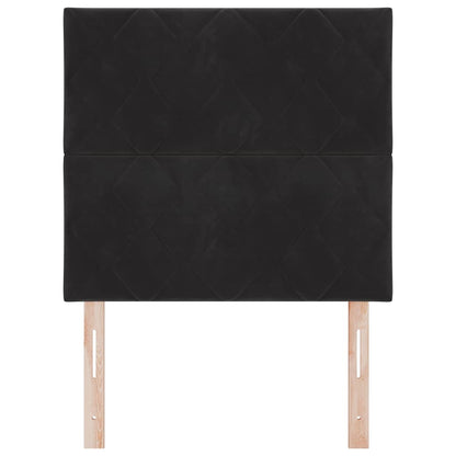 LED Hoofdbord Zwart 90 cm Fluweel