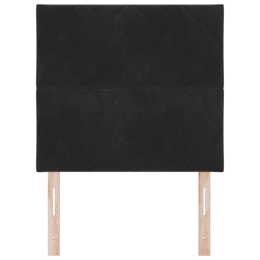 LED Hoofdbord Zwart 90 cm Fluweel