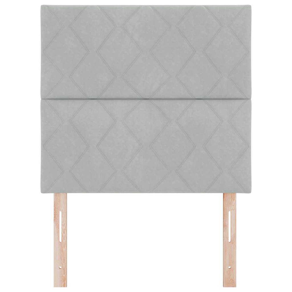 LED Hoofdbord Lichtgrijs 100 cm Fluweel