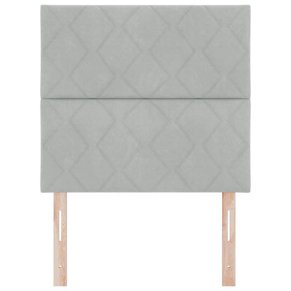 LED Hoofdbord Lichtgrijs 100 cm Fluweel