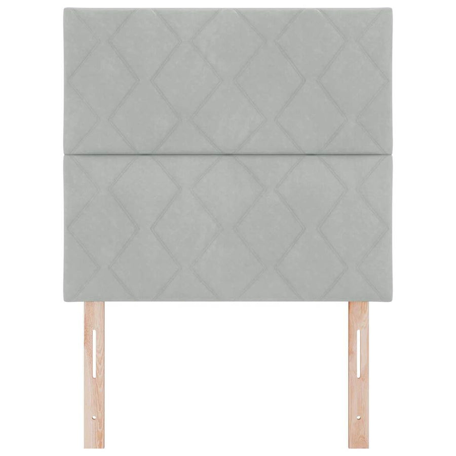 LED Hoofdbord Lichtgrijs 100 cm Fluweel