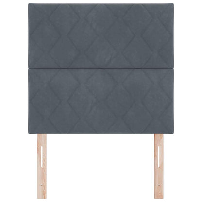 LED Hoofdbord Donkergrijs 100 cm Fluweel