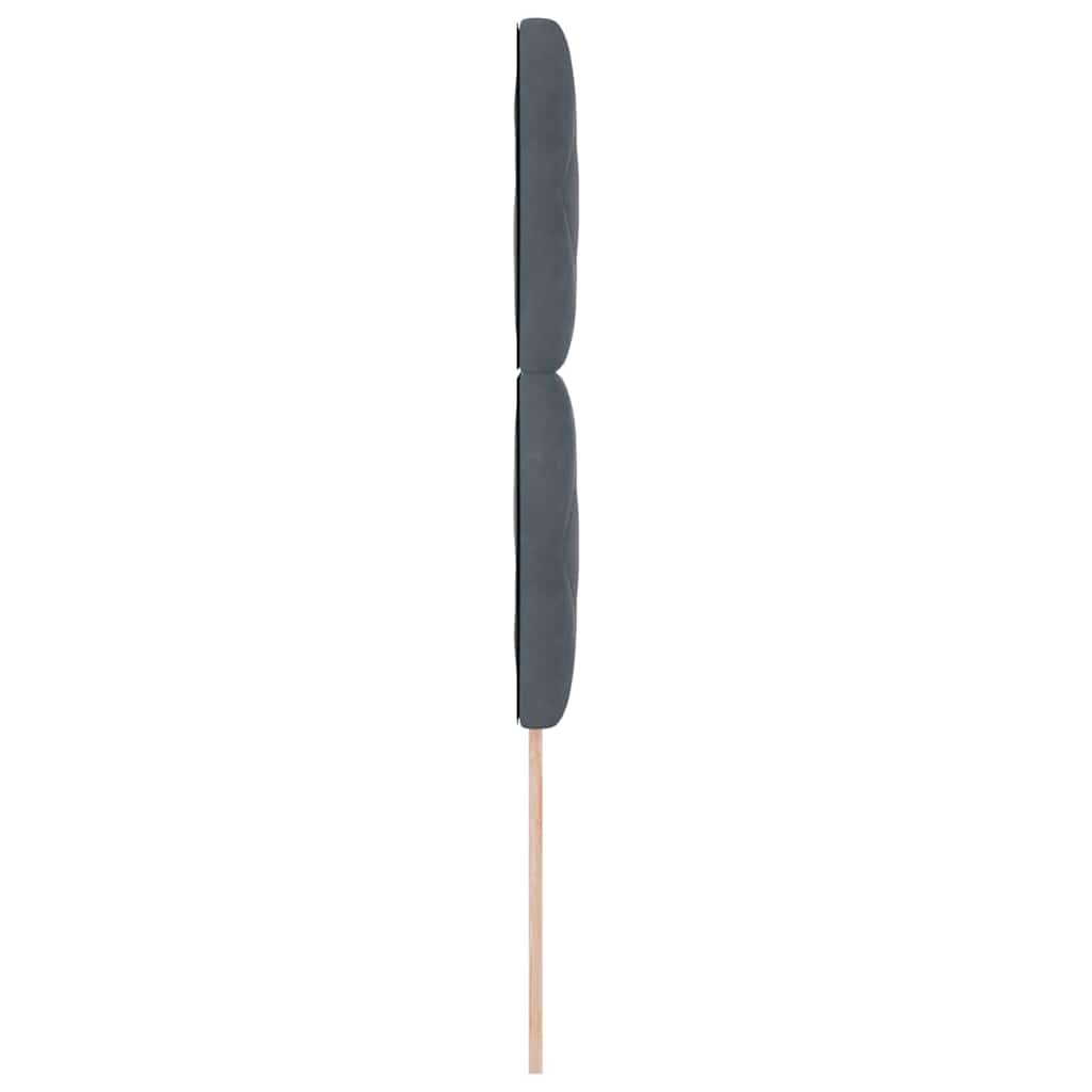 LED Hoofdbord Donkergrijs 100 cm Fluweel
