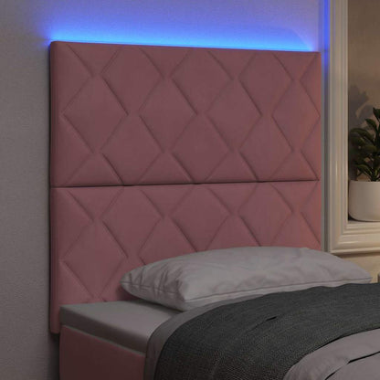 LED Hoofdbord Roze 100 cm Fluweel