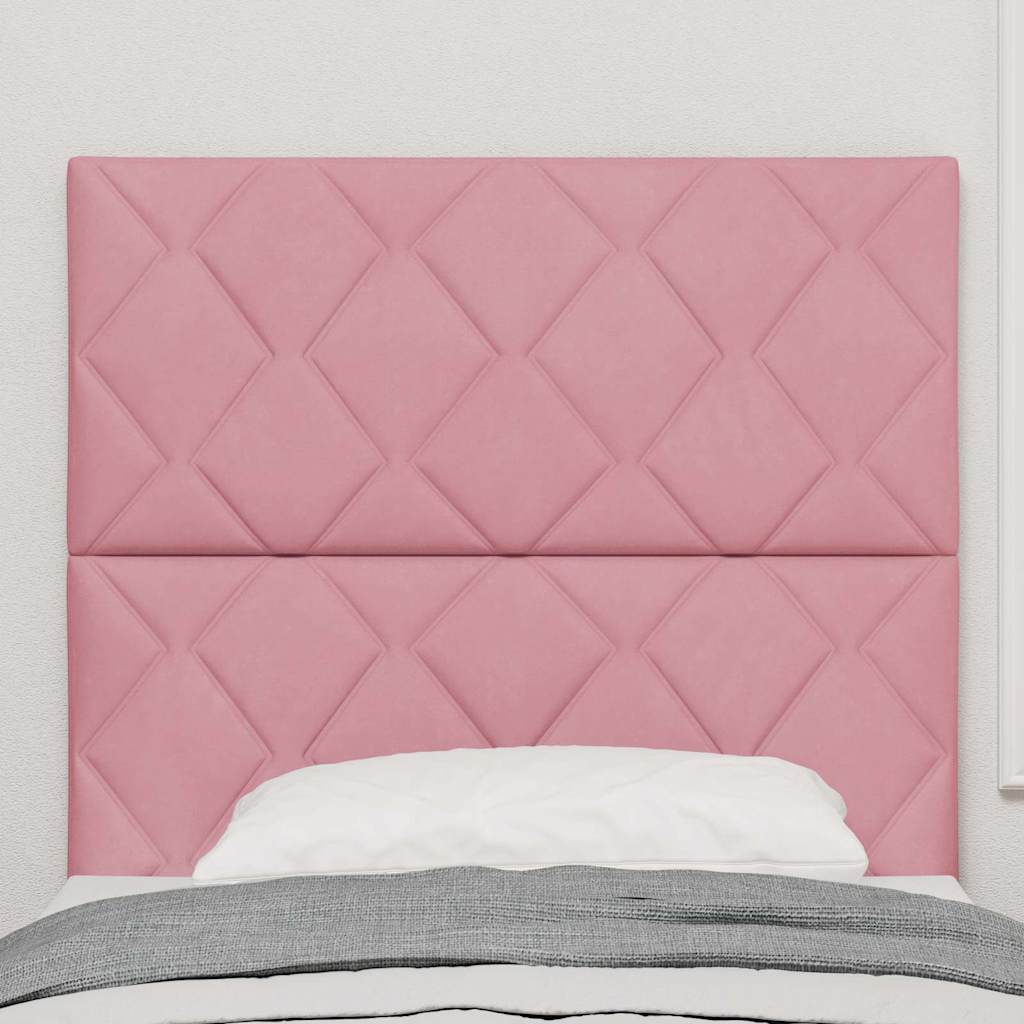 LED Hoofdbord Roze 100 cm Fluweel