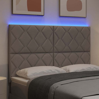 LED Hoofdbord Taupe Stof
