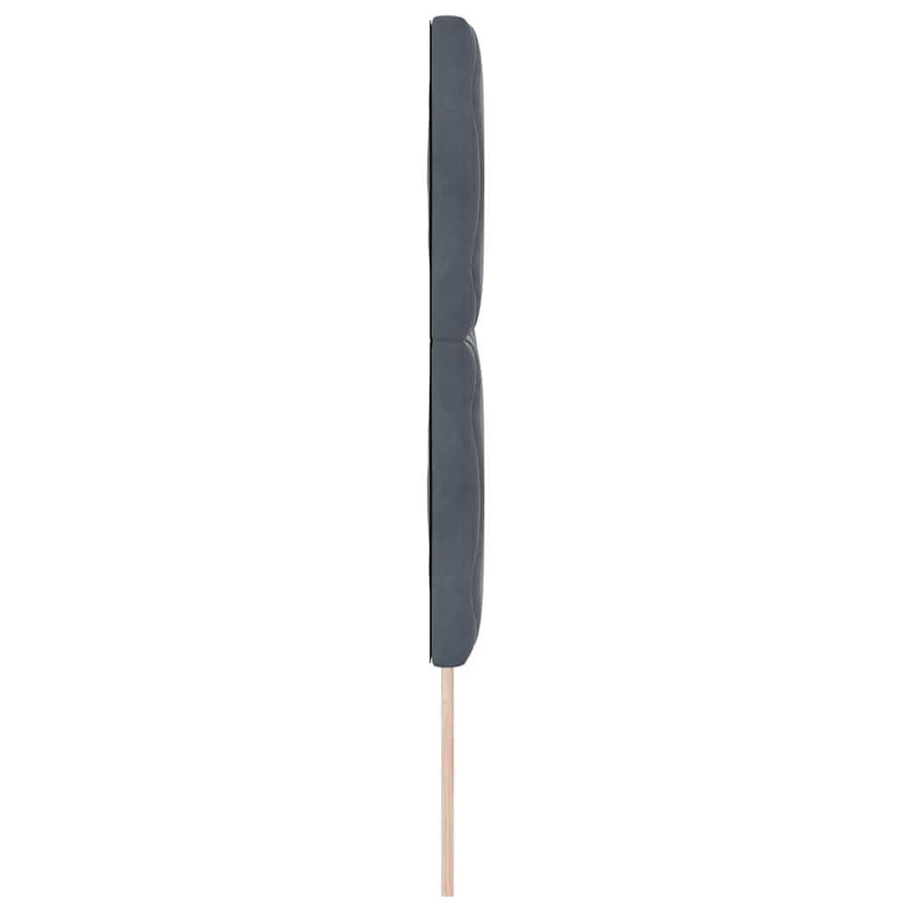 LED Hoofdbord Donkergrijs 144 cm Fluweel