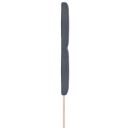 LED Hoofdbord Donkergrijs 144 cm Fluweel