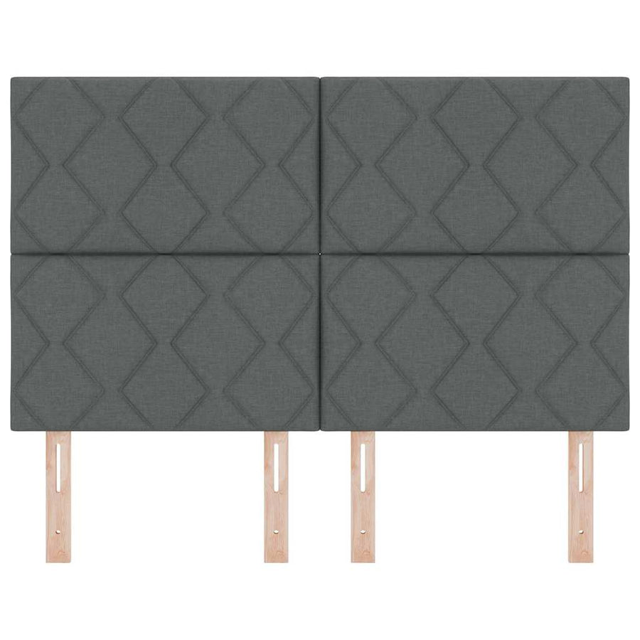 LED Hoofdbord Grijs 160 cm Stof