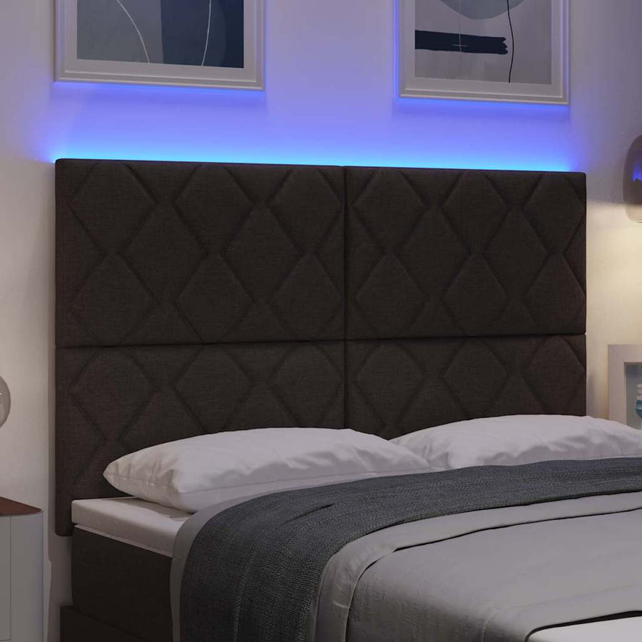 LED Hoofdbord Bruin 160 cm Stof