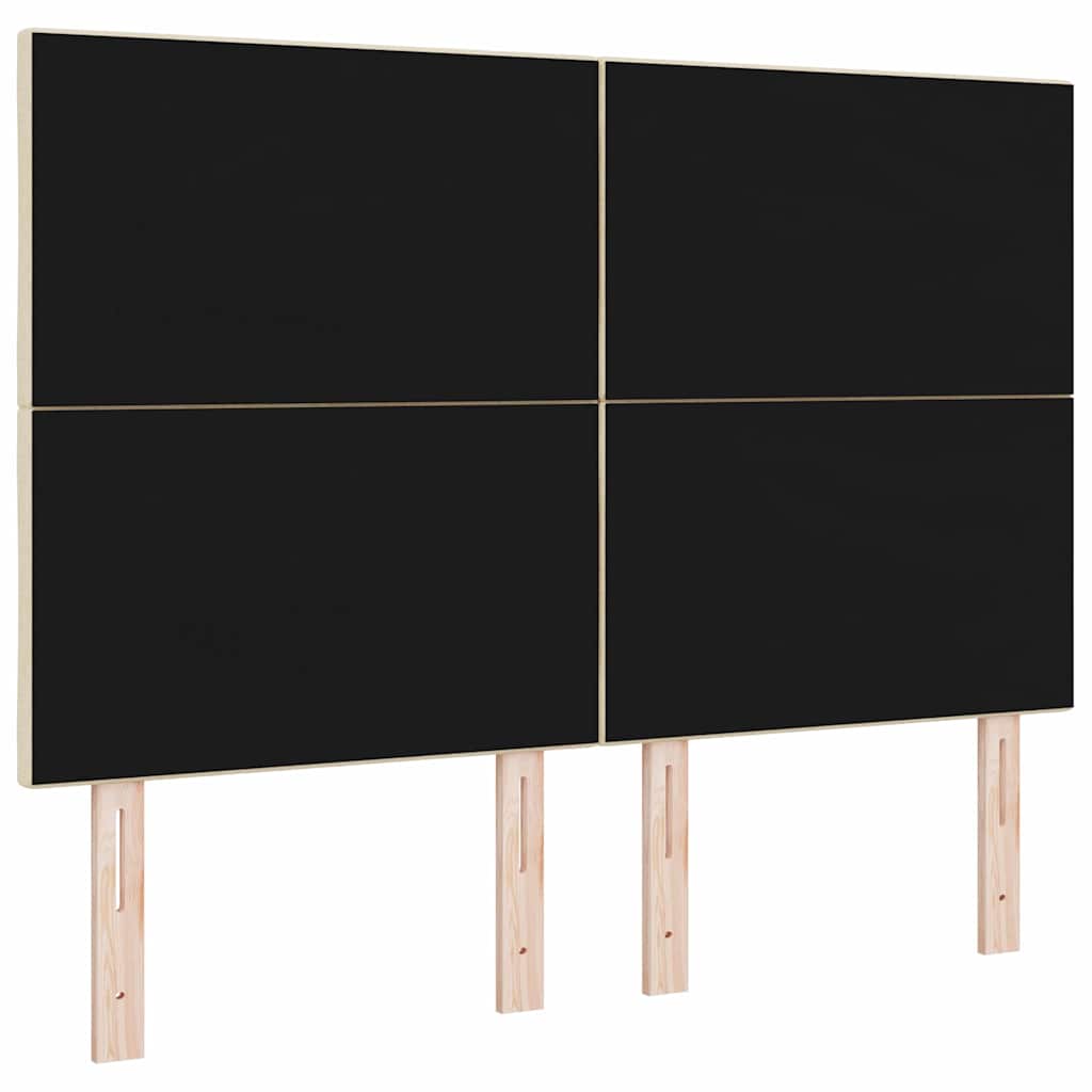 LED Hoofdbord Crème 160 cm Stof