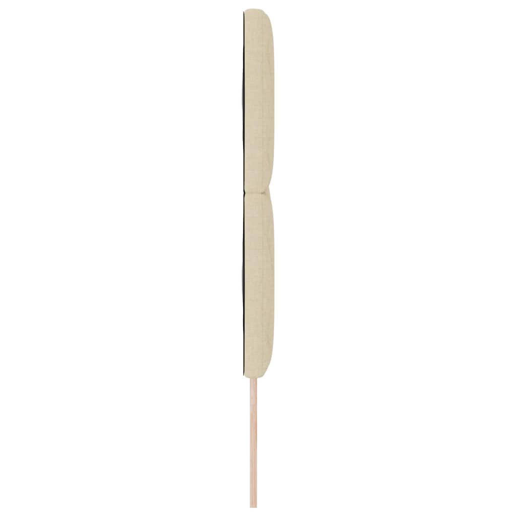 LED Hoofdbord Crème 160 cm Stof