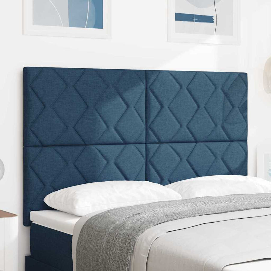 LED Hoofdbord Blauw 160 cm Stof