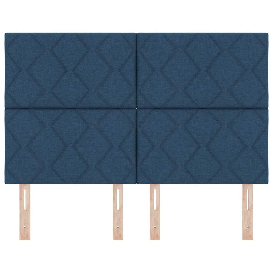 LED Hoofdbord Blauw 160 cm Stof