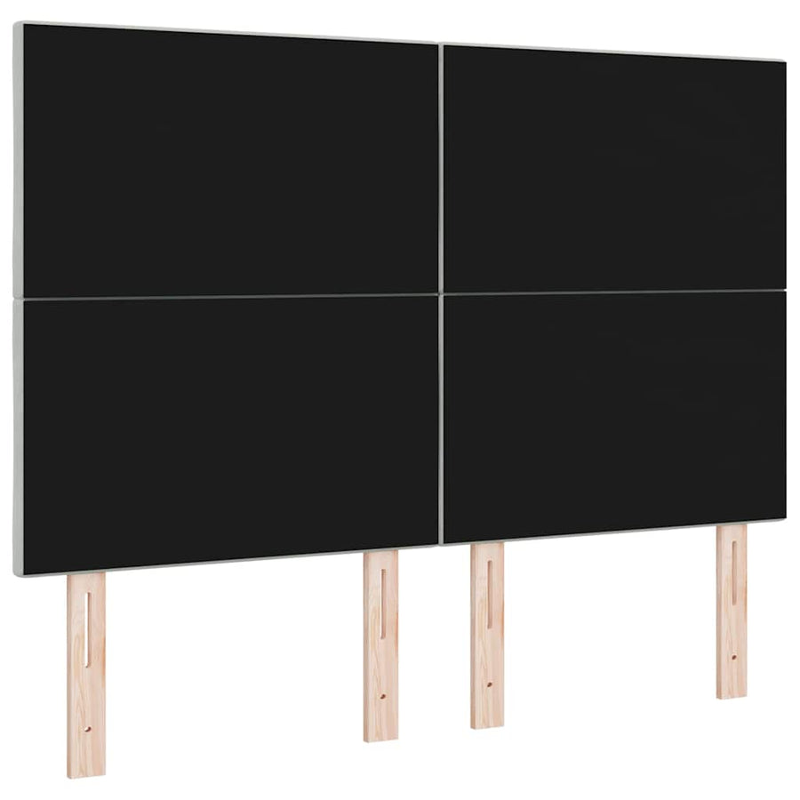 LED Hoofdbord Lichtgrijs 160 cm Fluweel