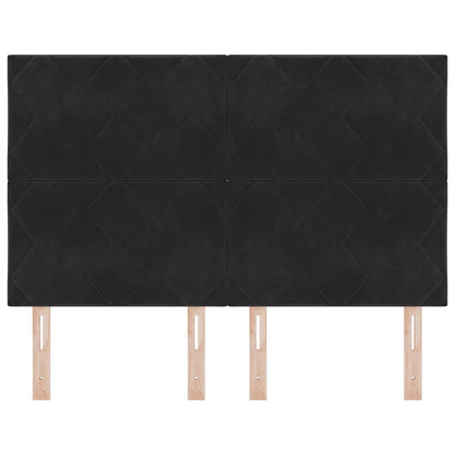 LED Hoofdbord Zwart 160 cm Fluweel