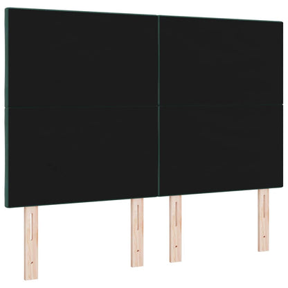 LED Hoofdbord Donkergroen 160 cm Fluweel