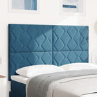 Hoofdbord 160 cm donkerblauw fluweel LED
