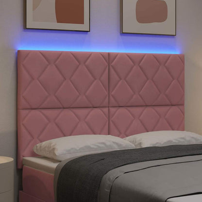 LED Hoofdbord Roze 160 cm Fluweel