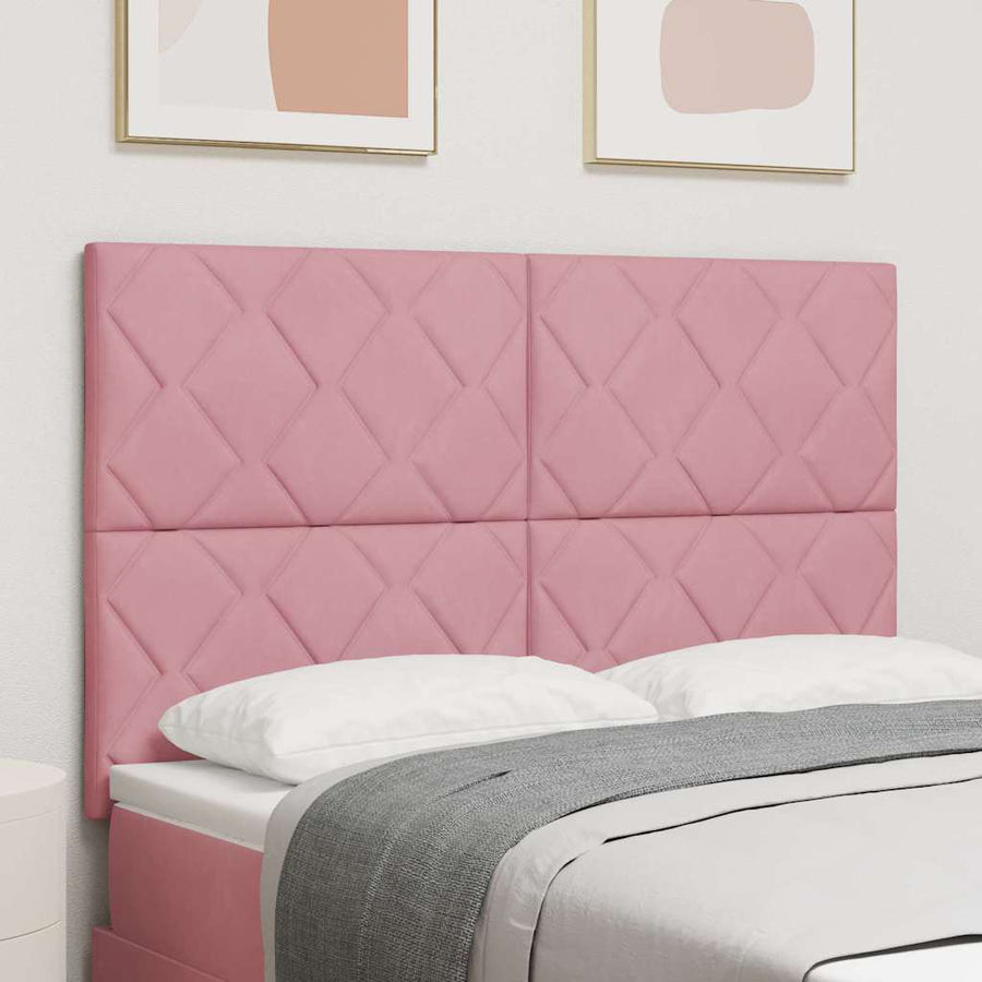 LED Hoofdbord Roze 160 cm Fluweel