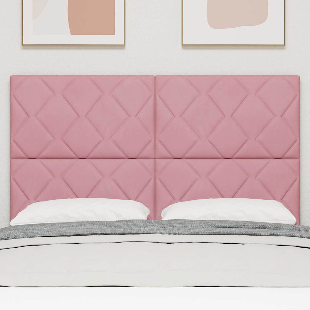 LED Hoofdbord Roze 160 cm Fluweel