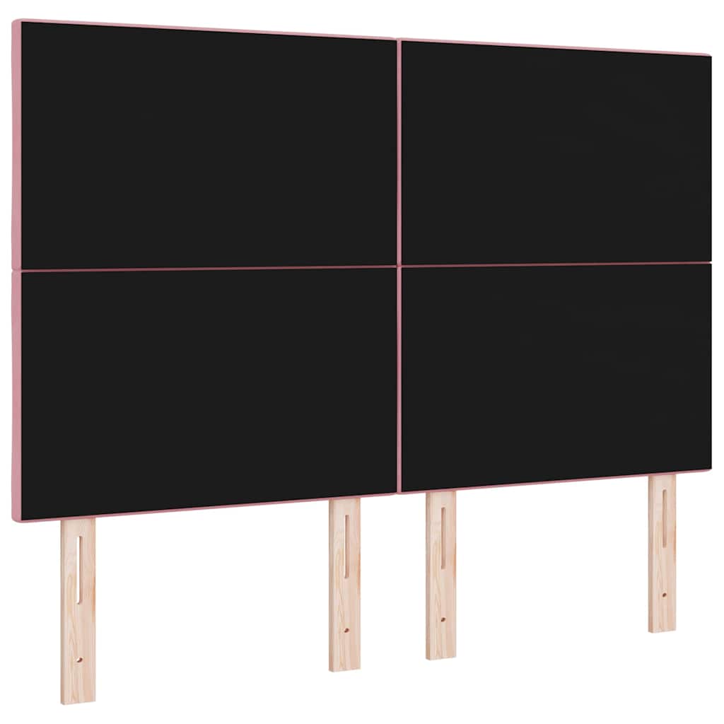 LED Hoofdbord Roze 160 cm Fluweel