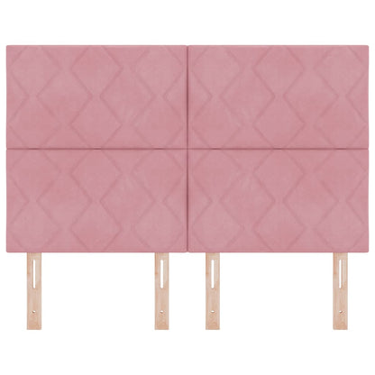 LED Hoofdbord Roze 160 cm Fluweel