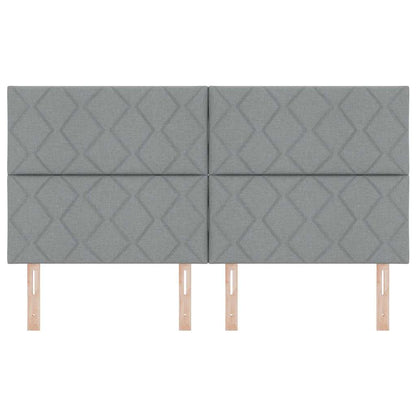LED Hoofdbord Lichtgrijs 180 cm Stof