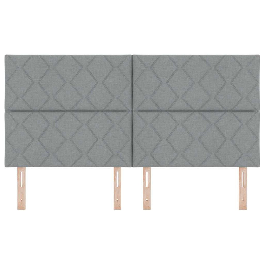 LED Hoofdbord Lichtgrijs 180 cm Stof