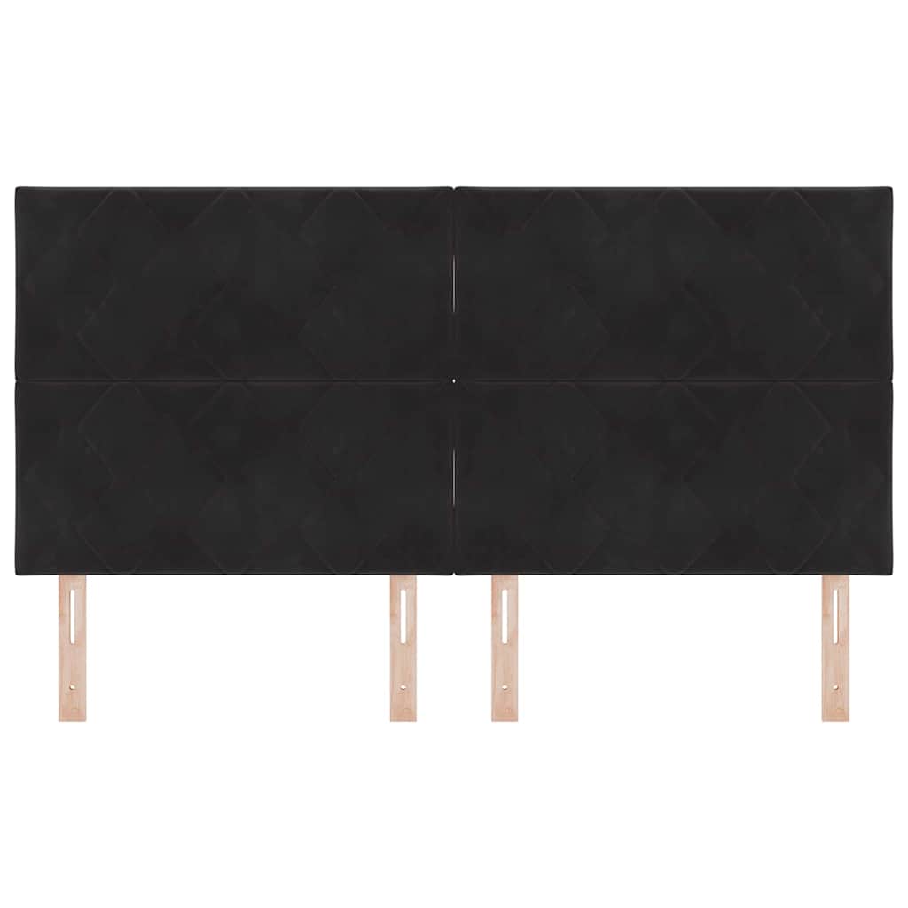 LED Hoofdbord Zwart 180 cm Fluweel