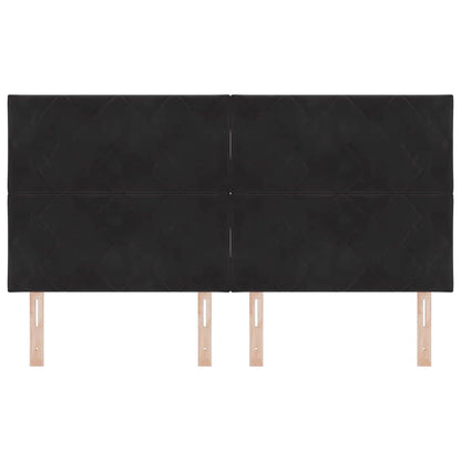 LED Hoofdbord Zwart 180 cm Fluweel