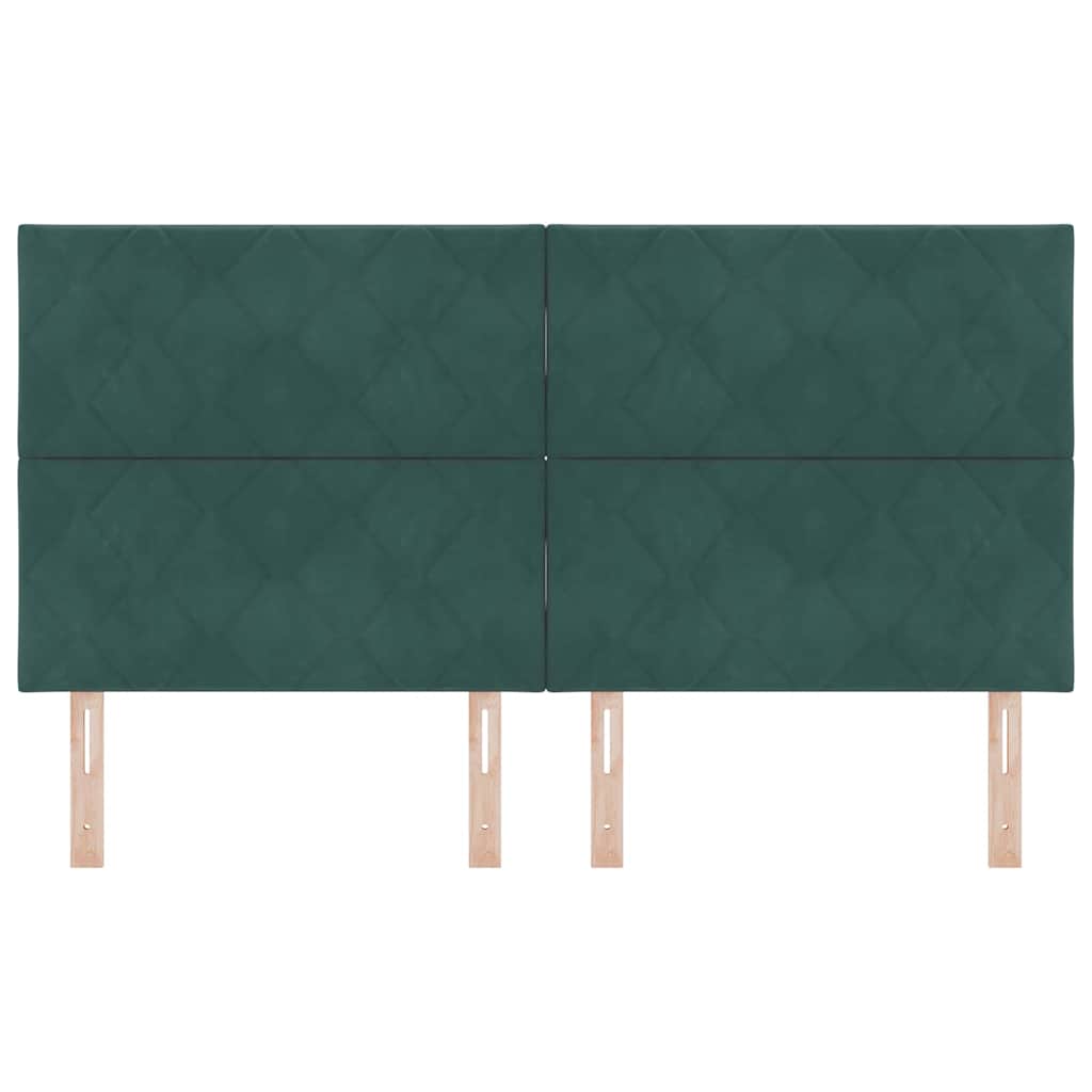LED Hoofdbord Donkergroen 180 cm Fluweel