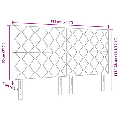 LED Hoofdbord Donkergroen 180 cm Fluweel