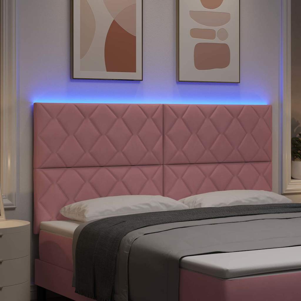 LED Hoofdbord Roze 180 cm Fluweel