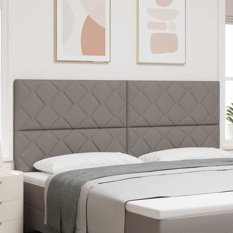 LED Hoofdbord Taupe Stof
