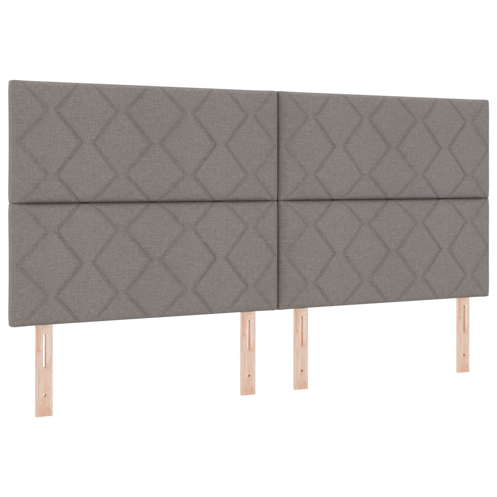 LED Hoofdbord Taupe Stof