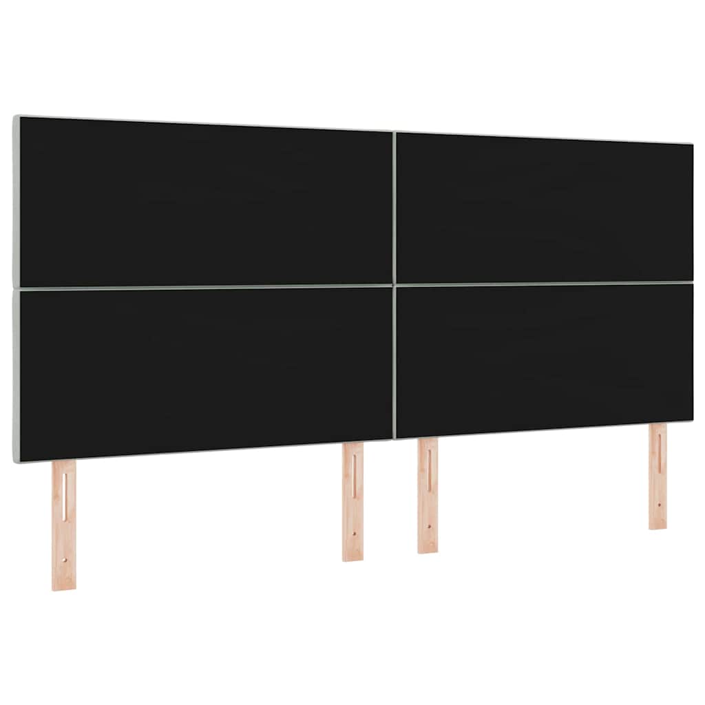 LED Hoofdbord Lichtgrijs 200 cm Fluweel