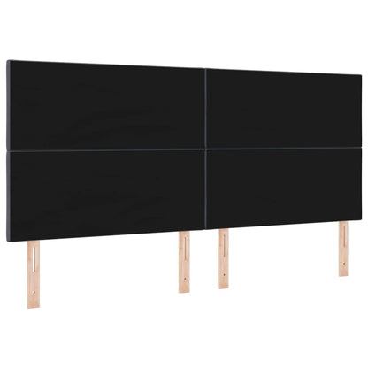 LED Hoofdbord Donkergrijs 200 cm Fluweel