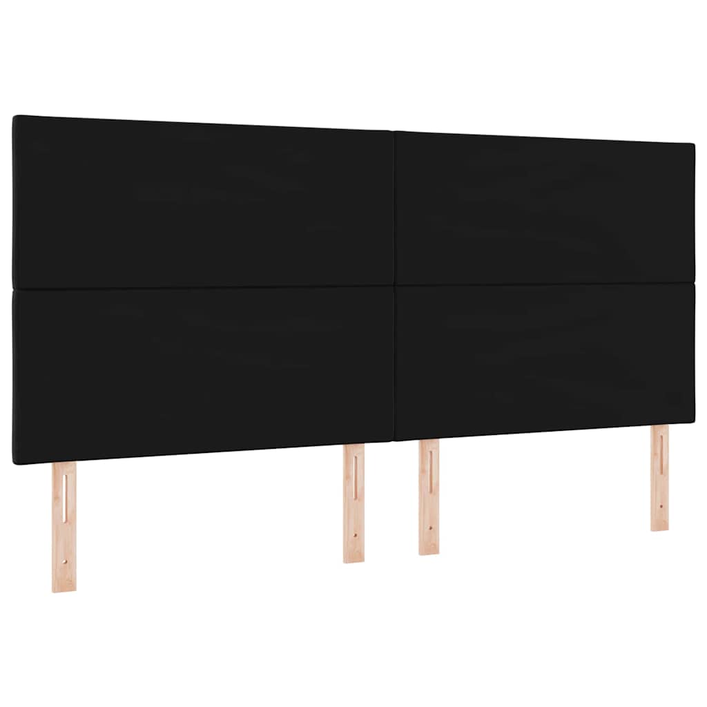 LED Hoofdbord Zwart 200 cm Fluweel