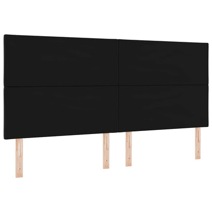 LED Hoofdbord Zwart 200 cm Fluweel