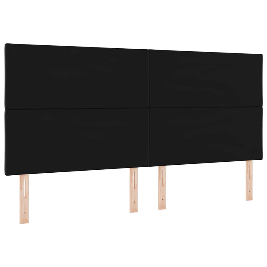 LED Hoofdbord Zwart 200 cm Fluweel