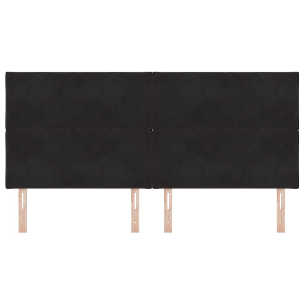 LED Hoofdbord Zwart 200 cm Fluweel