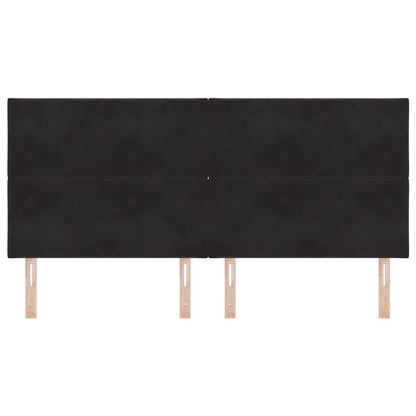LED Hoofdbord Zwart 200 cm Fluweel