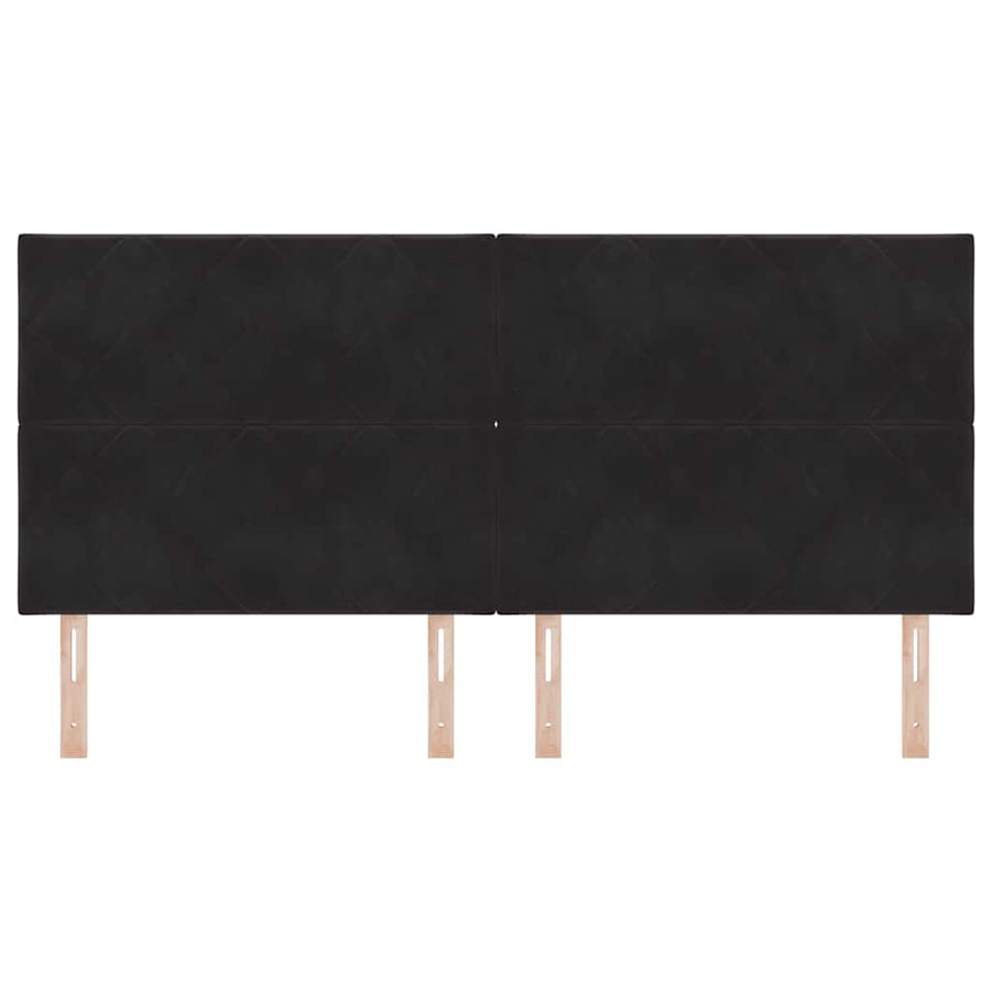 LED Hoofdbord Zwart 200 cm Fluweel