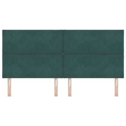 LED Hoofdbord Donkergroen 200 cm Fluweel