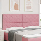 Hoofdbord LED 200 cm roze fluweel