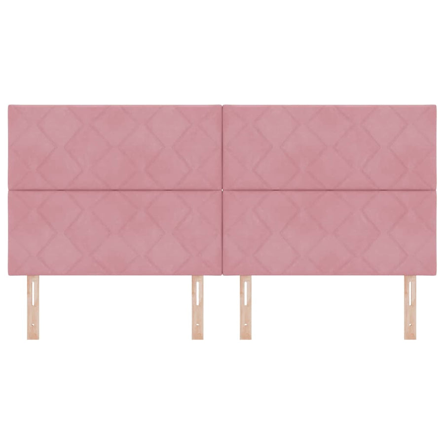 LED Hoofdbord Roze 200 cm Fluweel