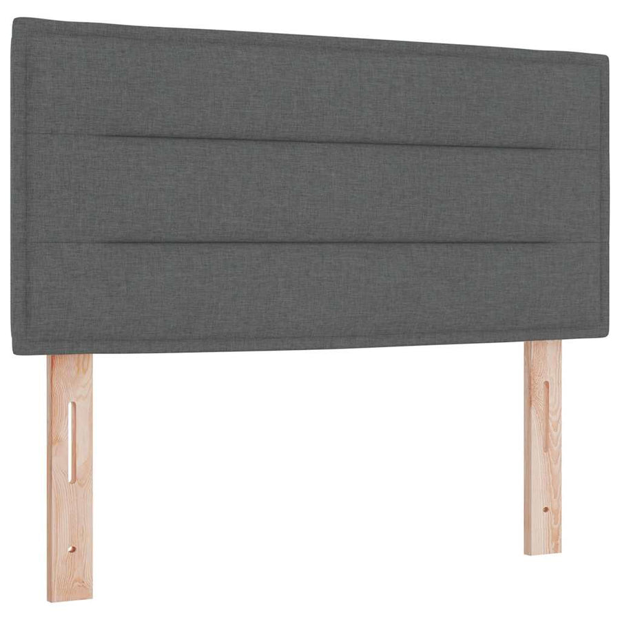 Boxspringbed met matras Donkergrijs 80 x 200 cm Stof