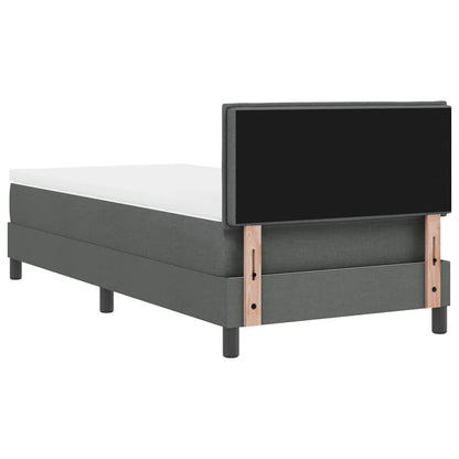 Boxspringbed met matras Donkergrijs 80 x 200 cm Stof
